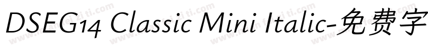 DSEG14 Classic Mini Italic字体转换